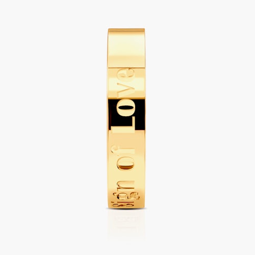 Obrączka partnerska Sign of Love®: złota, płaska, 4mm